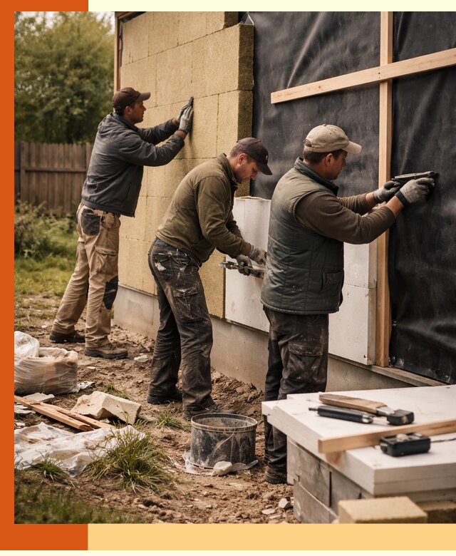 Утепление дачного дома под ключ в бору