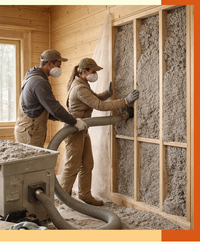 Утепление дачного дома эковатой в бору от 1507 руб./м2 — комплексно, ТепломастерБор