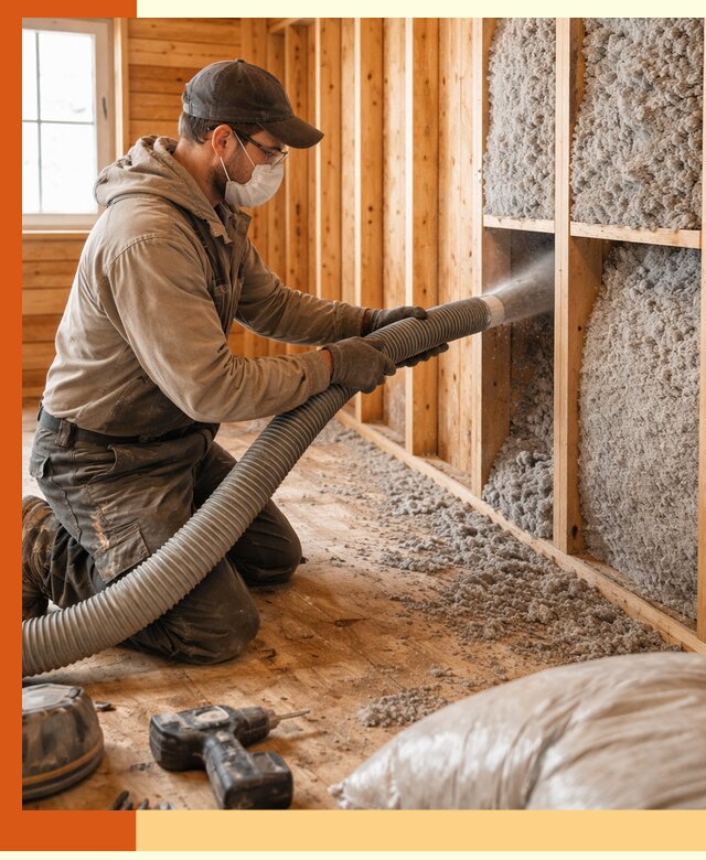 Утепление дачного дома эковатой в бору — быстро и надёжно