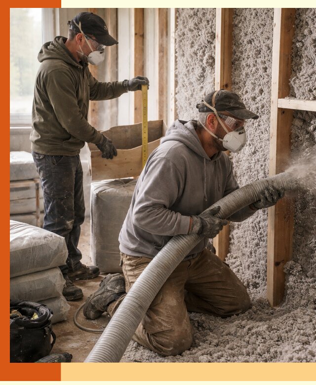 Утепление таунхауса эковатой в бору для максимально теплых стен