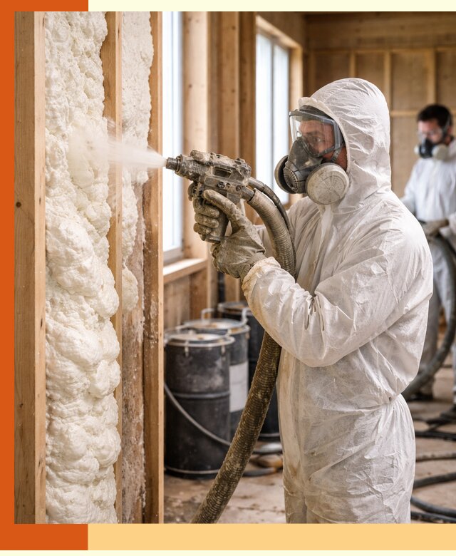 Утепление каркасного дома пенополиуретаном в бору
