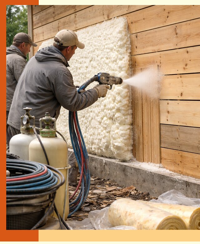 Утепление деревянного дома пенополиуретаном в бору