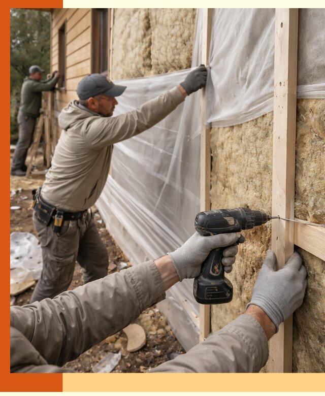 Утепление дома из бруса в бору качественно и долговечно
