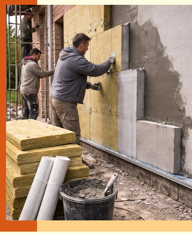 Утепление кирпичного дома под ключ в бору