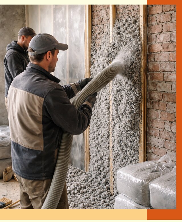 Утепление кирпичного дома эковатой в бору от 2442 руб./м² | ТепломастерБор