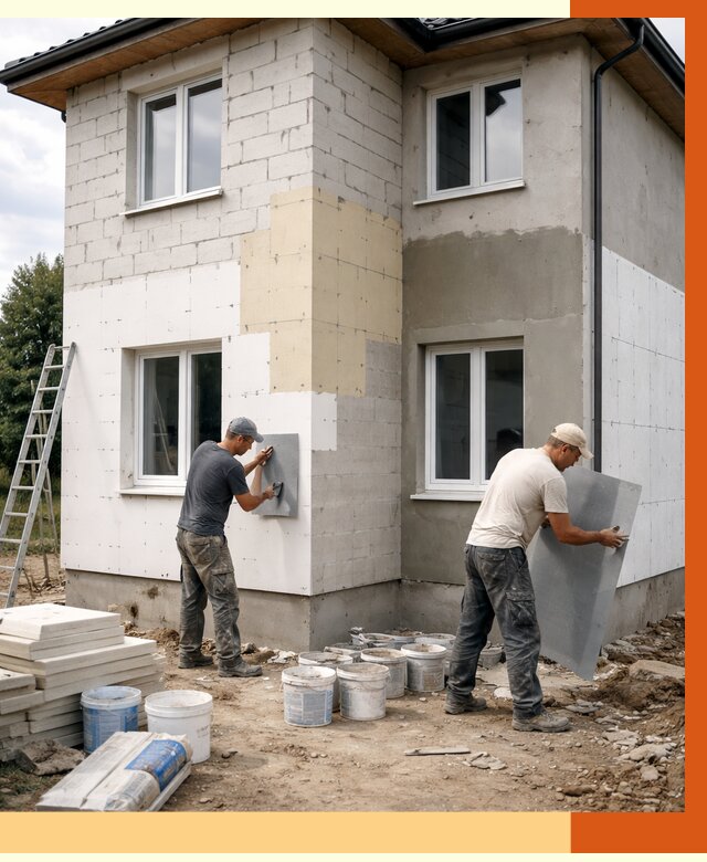 Утепление дома из газобетона в бору от 4364 руб./м² — заказать у ТепломастерБор