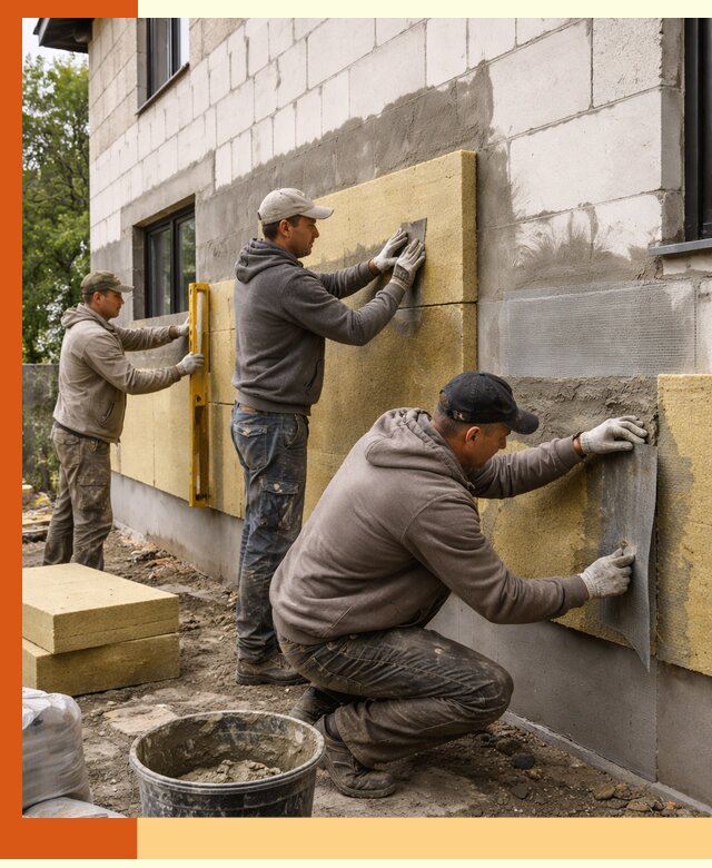 Утепление дома из газобетона в бору качественно и долговечно