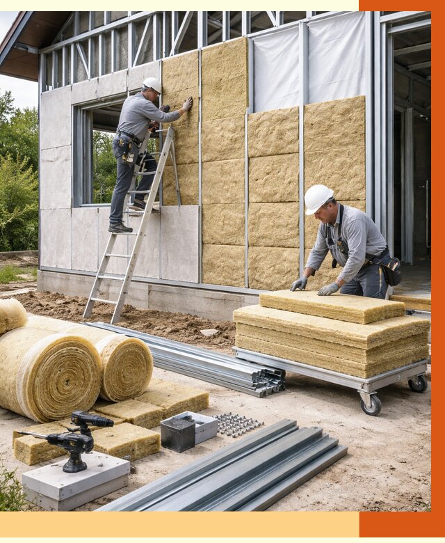 Утепление дома из ЛСТК в бору от 5403 руб./м² — профессионально | ТепломастерБор