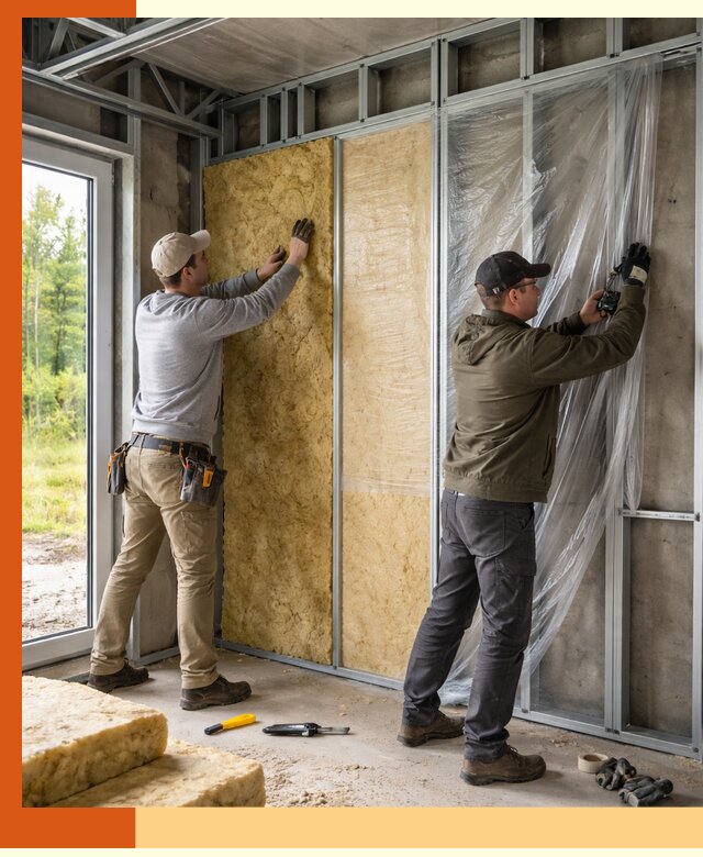 Утепление дома из ЛСТК в бору с гарантией качества и эффективности