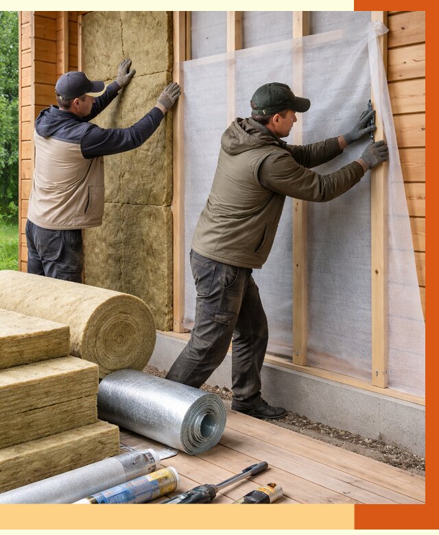 Утепление дома из двойного бруса в бору от 4987 руб./м² — ТепломастерБор под ключ