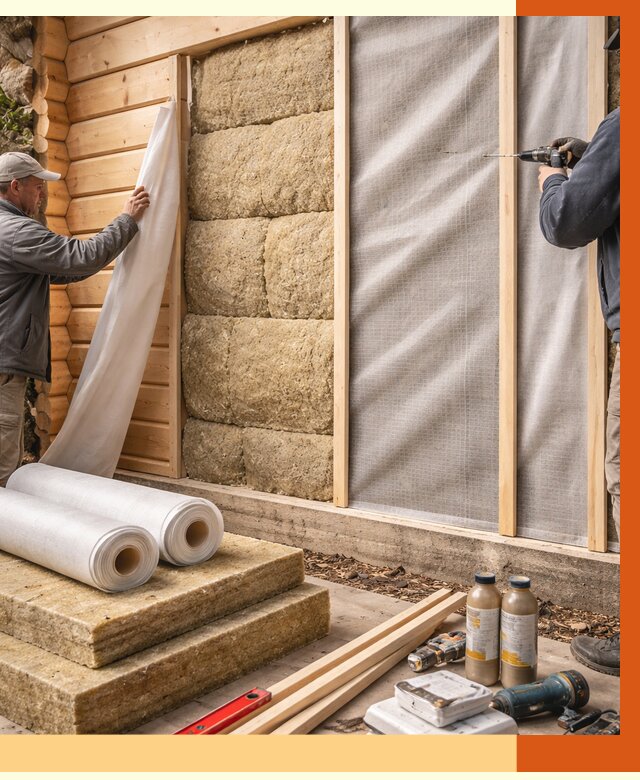 Утепление дома из минибруса в бору от 4676 руб/м2 — заказать профессионально | ТепломастерБор