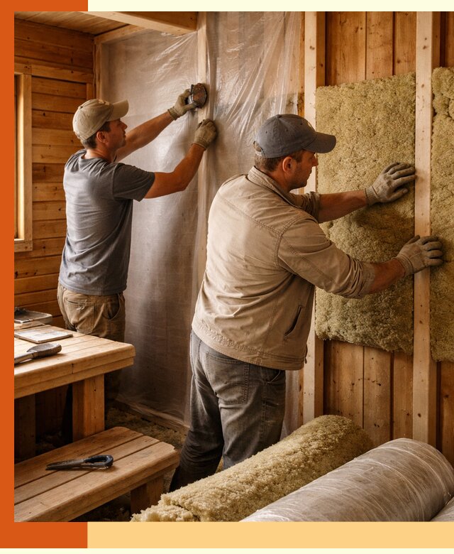 Утепление бани изнутри в бору качественно и недорого