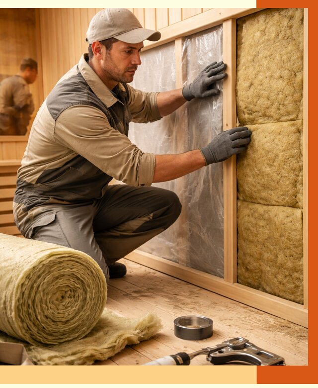 Утепление сауны изнутри в бору от 6754 руб. за м2 | ППУ, под ключ — ТепломастерБор