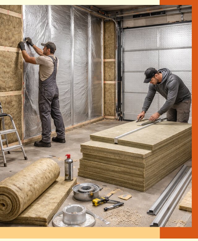 Утепление гаража в бору от 4676 руб/м2 — комплексное утепление ворот и стен | ТепломастерБор