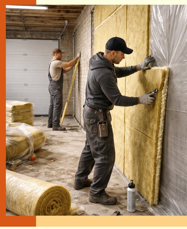 Утепление гаража под ключ в бору — все виды теплоизоляции