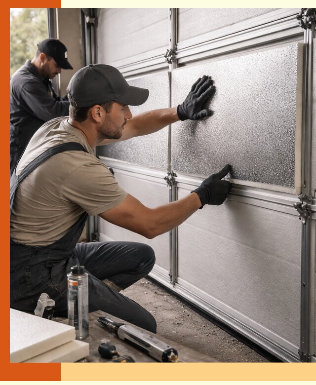 Утепление гаражных ворот в бору качественно и надежно