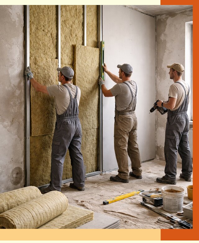 Утепление стен изнутри в бору от 2338 руб/м² под ключ | ТепломастерБор