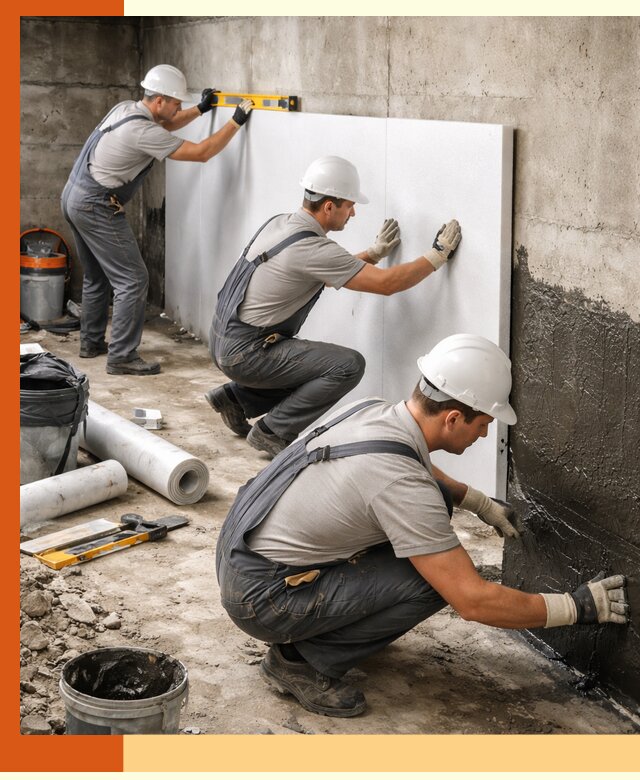 Утепление фундамента изнутри профессионально в бору