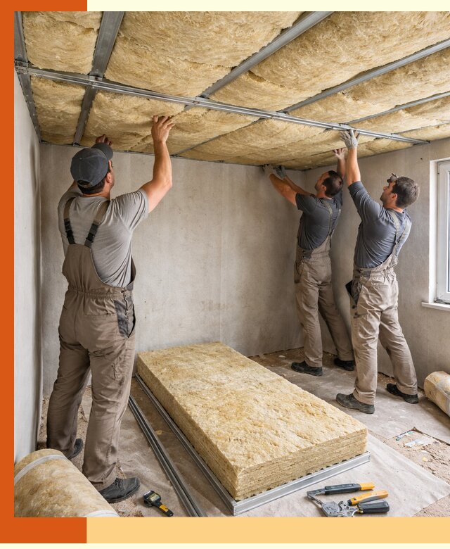 Утепление потолка в бору — тепло и без сквозняков