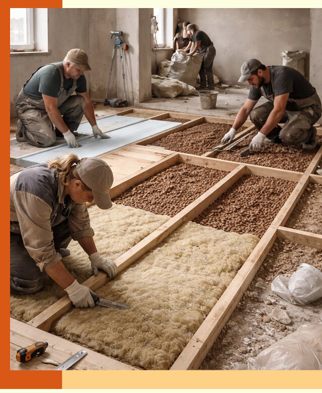 Утепление перекрытий жилых и промышленных зданий в бору