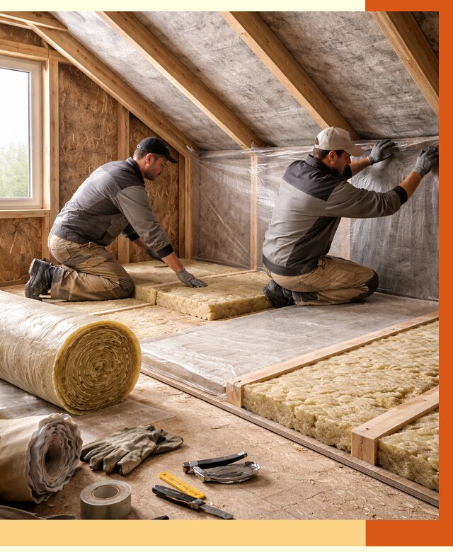 Утепление чердака в бору от 7793 руб/м² — теплоизоляция и комплексное утепление под ключ | ТепломастерБор