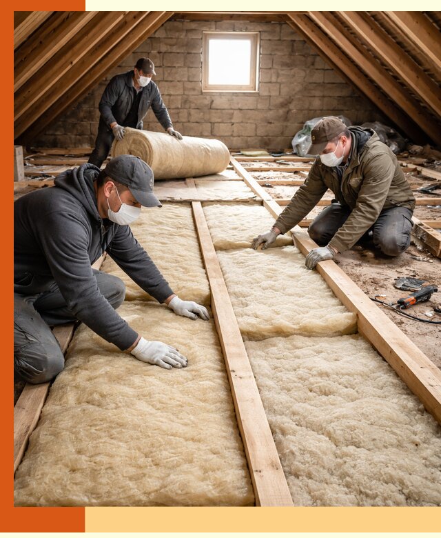 Утепление чердака в бору — профессиональная теплоизоляция кровли