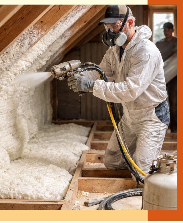 Утепление чердака ППУ в бору от 8956 руб./м2 — услуга под ключ | ТепломастерБор