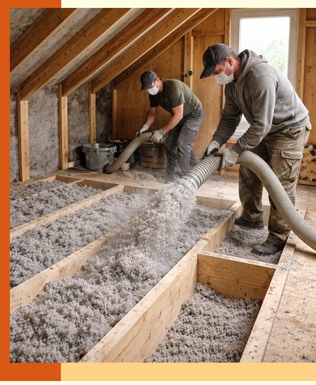 Утепление мансарды эковатой в бору с гарантией качества