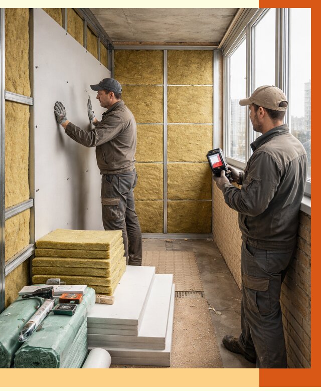 Утепление балкона в Боре от 4676 руб. под ключ | ТепломастерБор