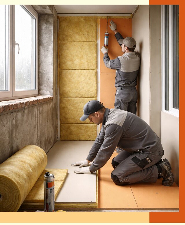 Утепление лоджии под ключ в бору от 6754 руб/м2 — комплексное решение | ТепломастерБор