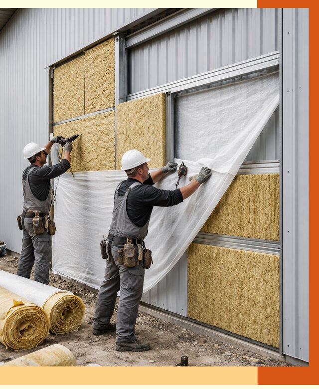 Утепление металлического склада в бору от 4676 руб/м2 — комплексное утепление под ключ | ТепломастерБор