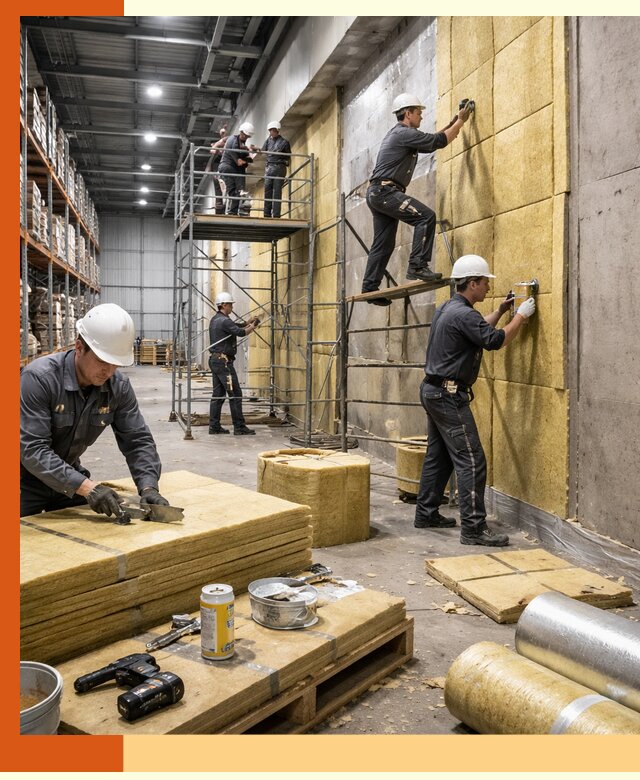 Утепление логистического центра в бору качественно и экономично