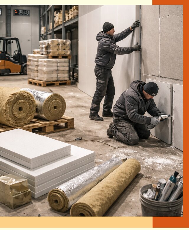 Утепление холодного склада в бору от 8832 руб/м2 — комплексное под ключ | ТепломастерБор