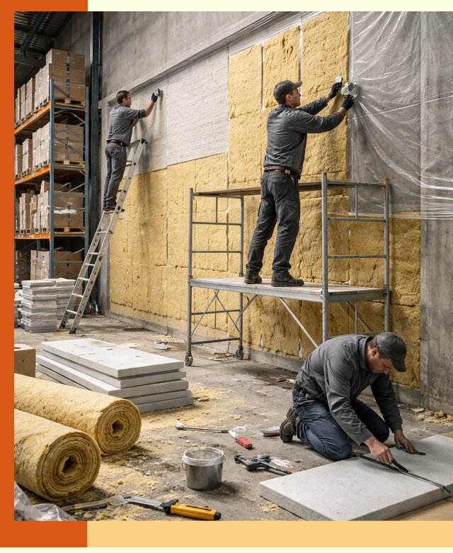 Утепление холодного склада под ключ в бору