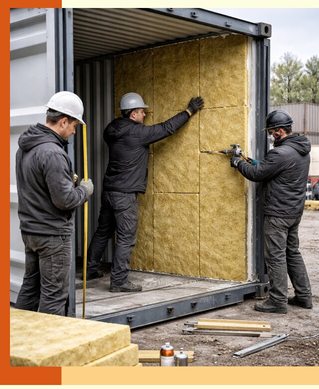 Утепление морского контейнера в бору: надежная теплоизоляция и защита