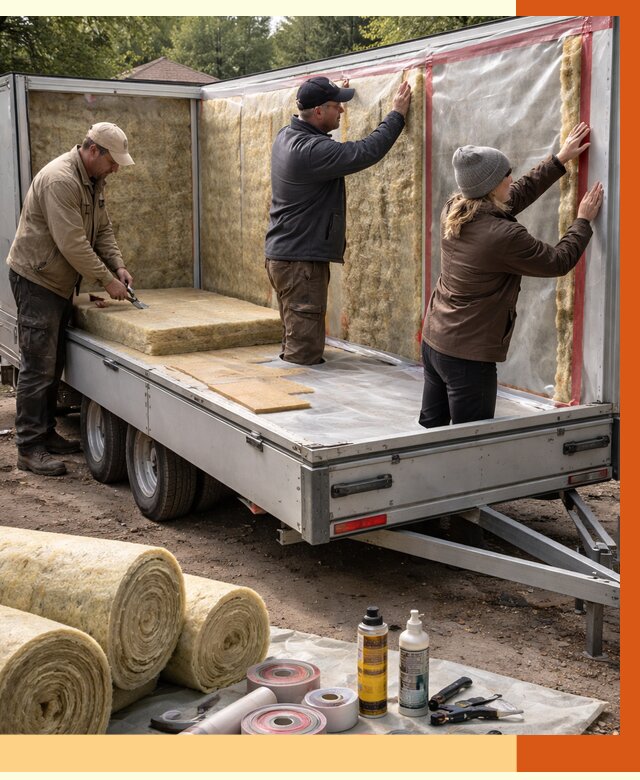 Утепление прицепа в бору под ключ от 12988 руб. — комплекс от ТепломастерБор