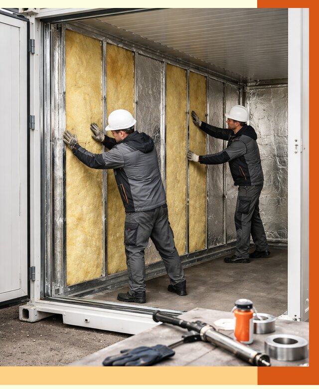 Утепление рефрижераторного контейнера в бору от 46755 руб./м² | ТепломастерБор