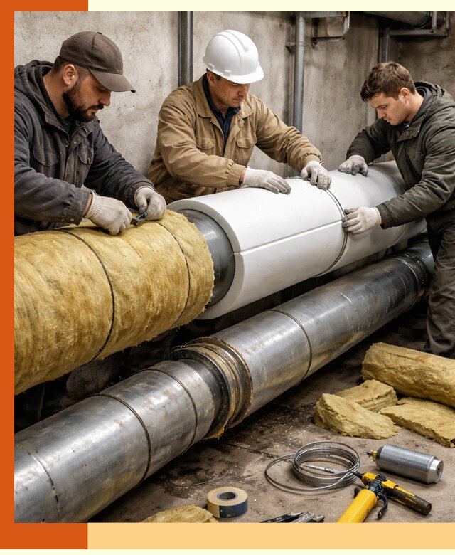 Утепление трубопровода в бору с гарантией энергоэффективности