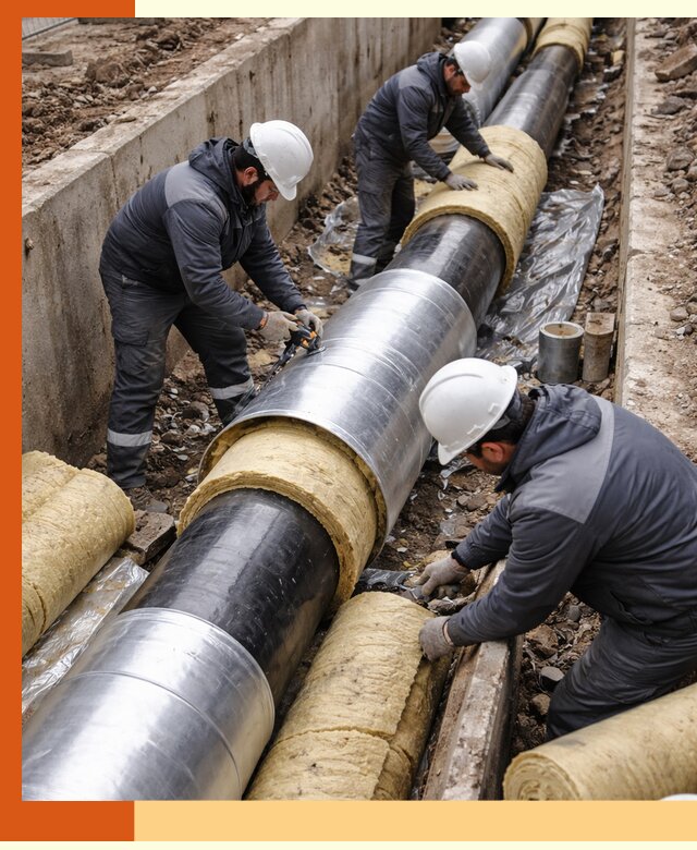 Утепление теплотрассы в бору: утеплительные работы и материалы