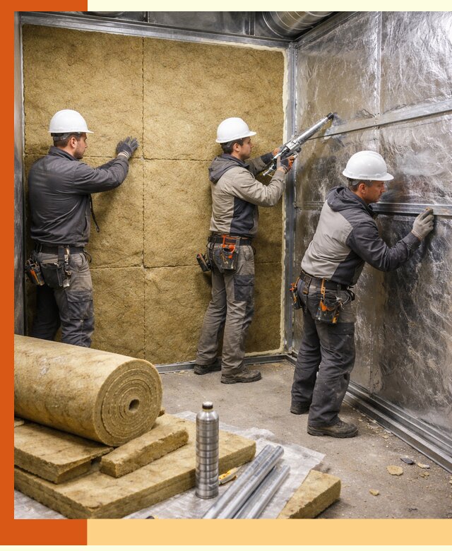 Утепление венткамеры в бору — качественная теплоизоляция и шумопоглощение