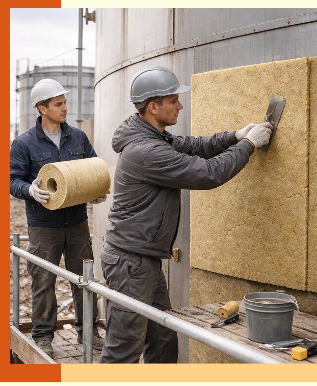 Профессиональное утепление резервуара и теплоизоляция в бору