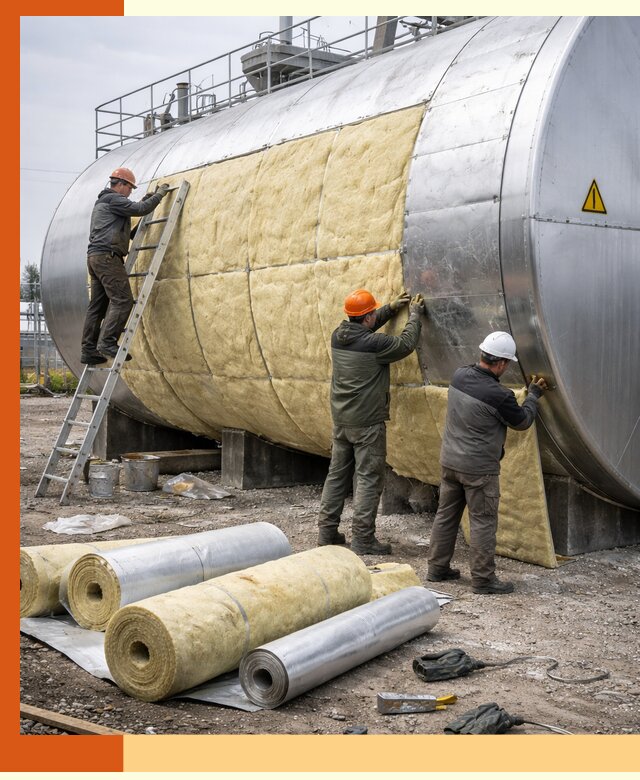 Утепление резервуаров с топливом в бору надежно и экономично