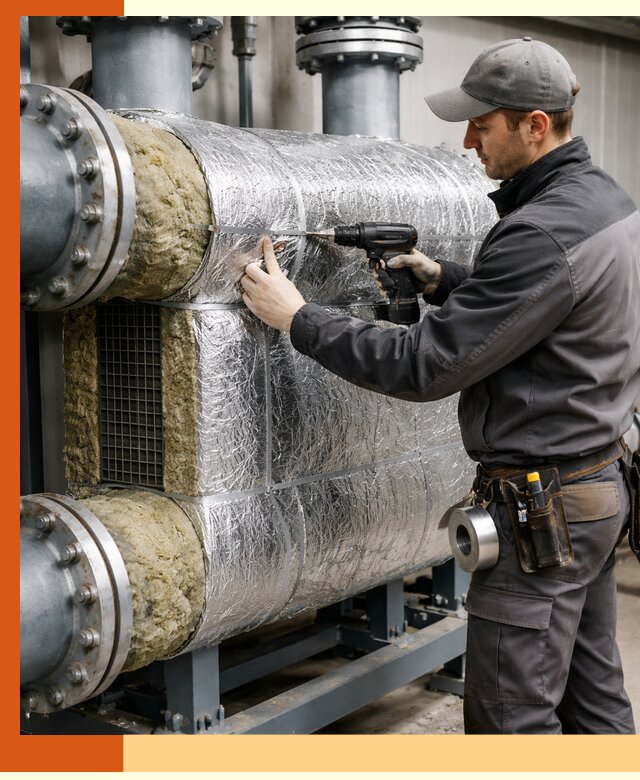 Утепление теплообменника в бору — профессиональная теплоизоляция оборудования