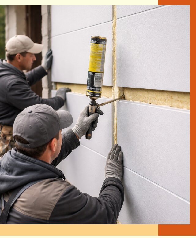 Утепление сэндвич панелей ППУ в бору от 4364 руб. за м2 | ТепломастерБор