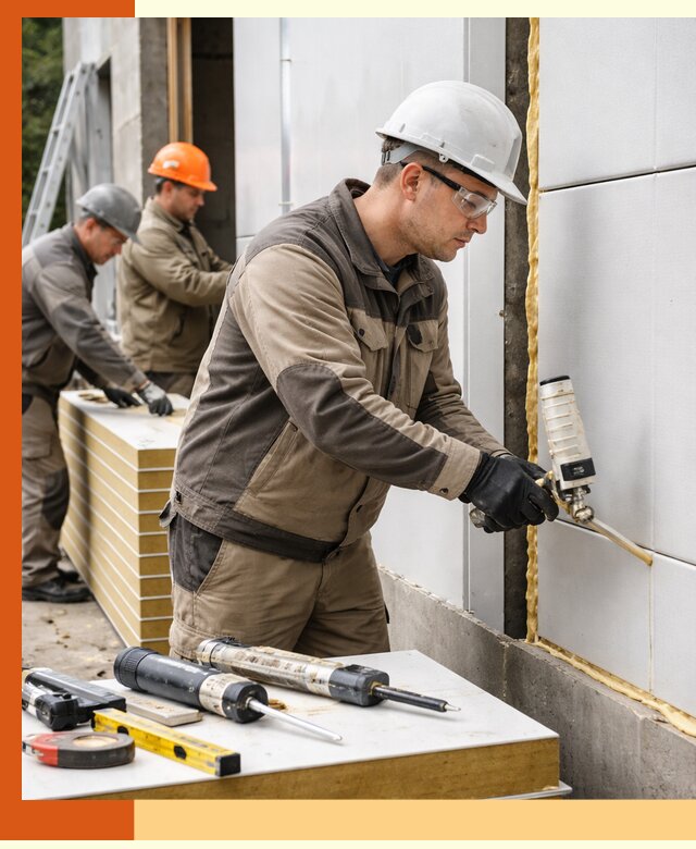 Утепление сэндвич-панелей пенополиуретаном в бору