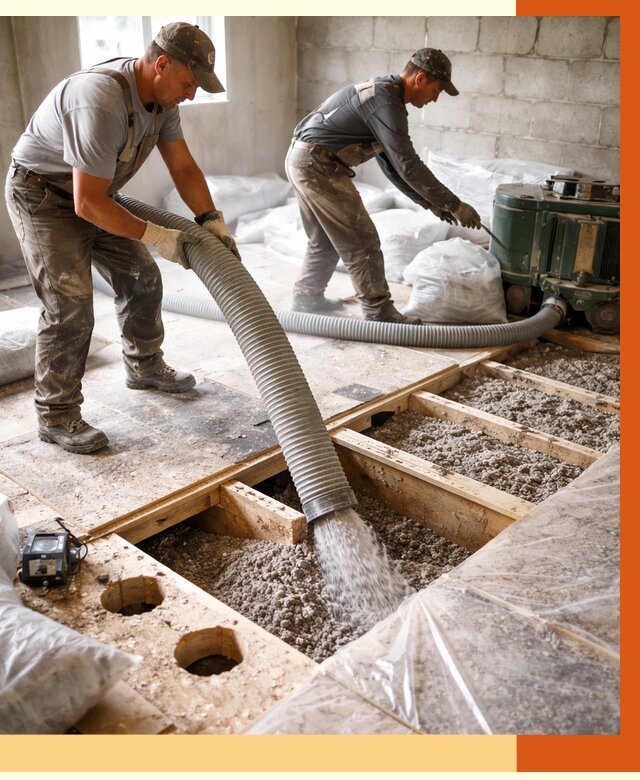 Заполнение пустот перекрытий в бору от 4676 руб. под ключ | ТепломастерБор