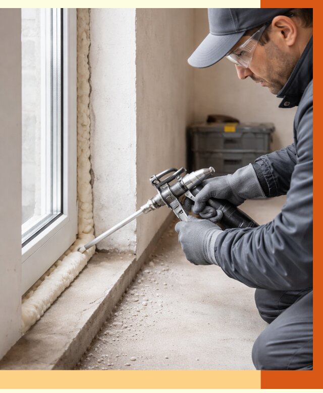 Герметизация стыков ППУ в бору от 1714 руб. за м2 — утепление примыканий под ключ | ТепломастерБор