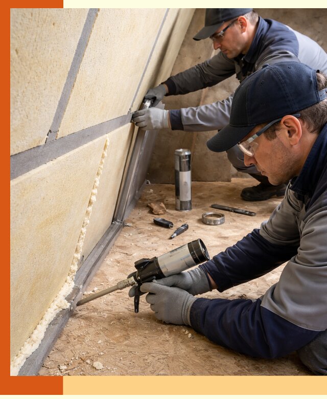 Герметизация стыков ППУ в бору — надежное уплотнение швов