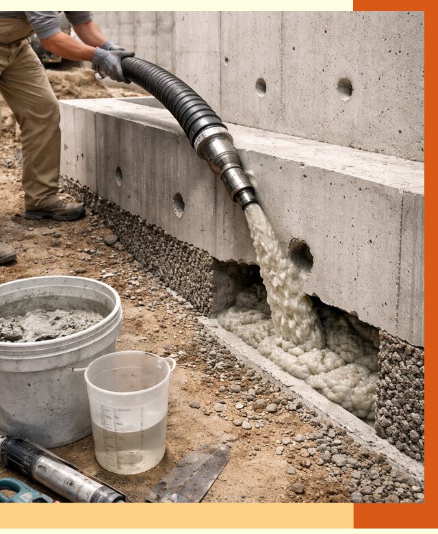 Заполнение полостей фундамента в бору от 7065 руб. под ключ | ТепломастерБор