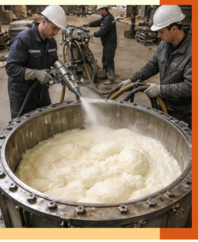 Заливка ППУ в емкости в бору от 7533 руб. — утепление емкости под ключ | ТепломастерБор